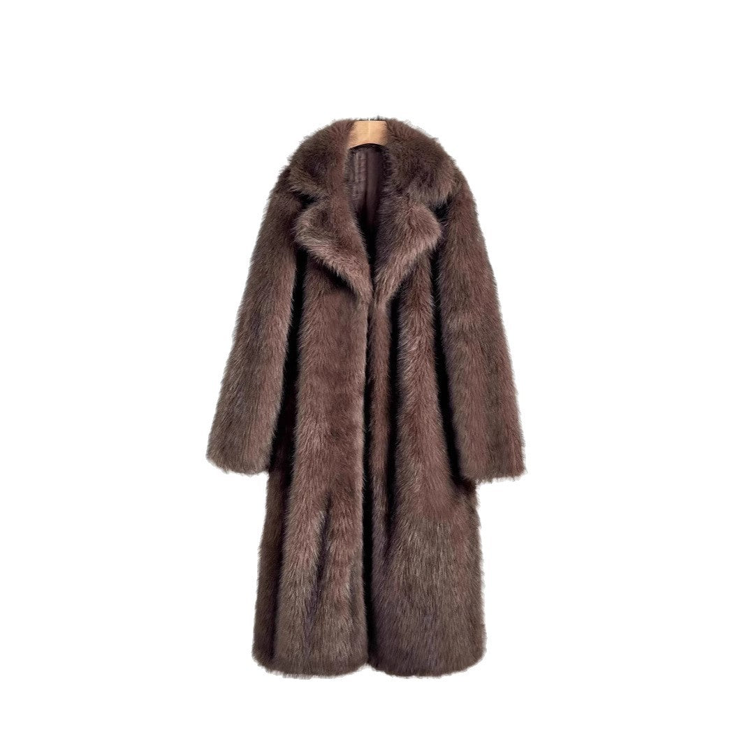 Women Luxury Faux Fur Coat Mune