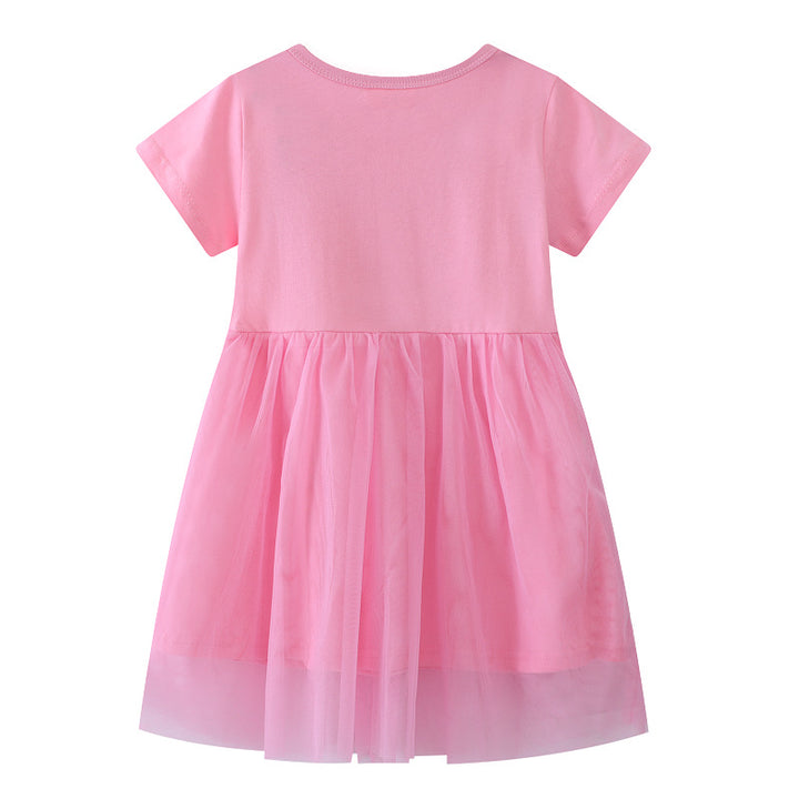 Girls tulle dress with sweet bunny motif Mune Fashion