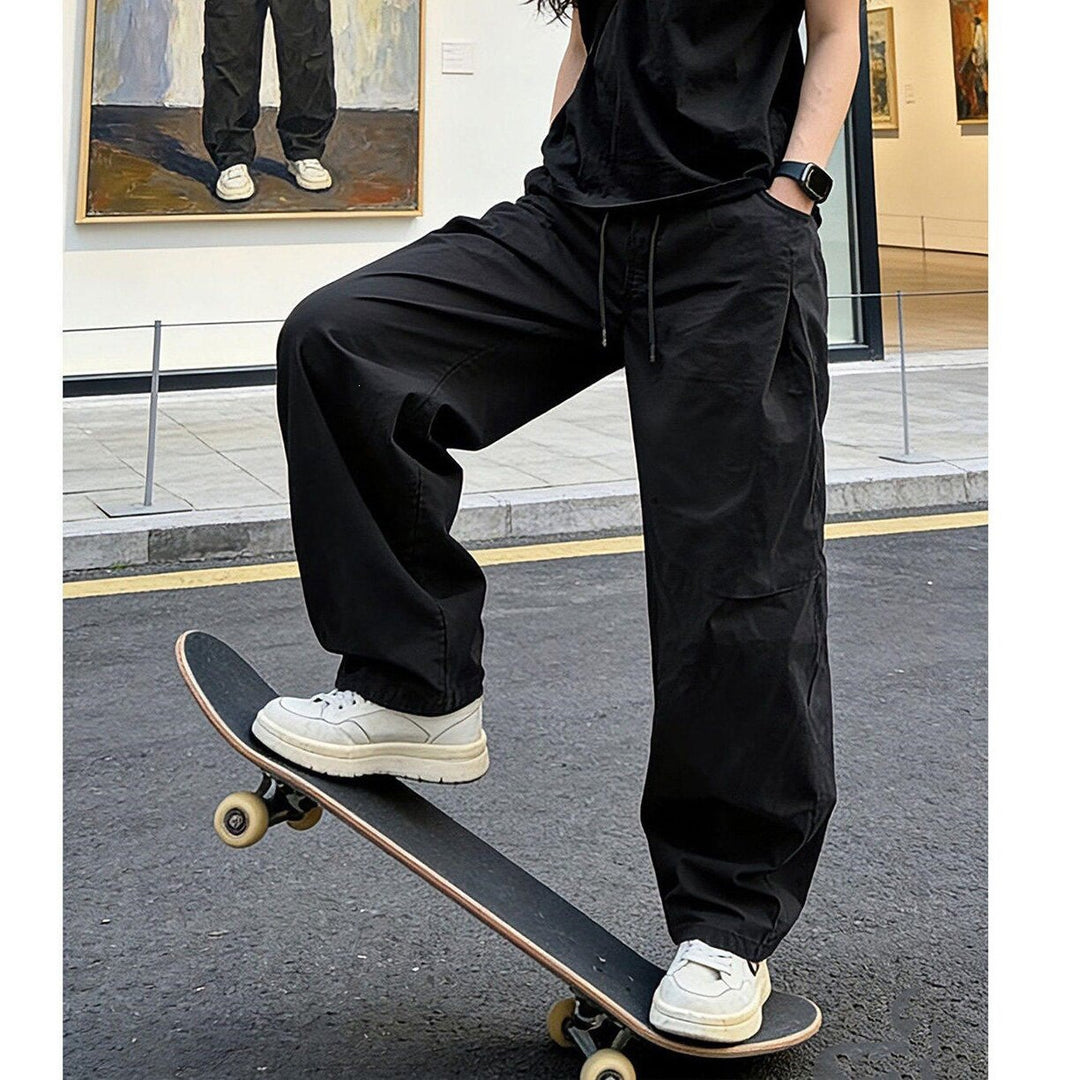 Men's Comfortable Cargo Pants with Wide Legs Mune Fashion