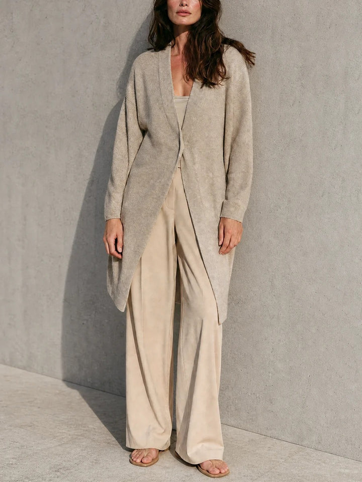Women Elegant Long Cardigan made of soft knit Mune Fashion