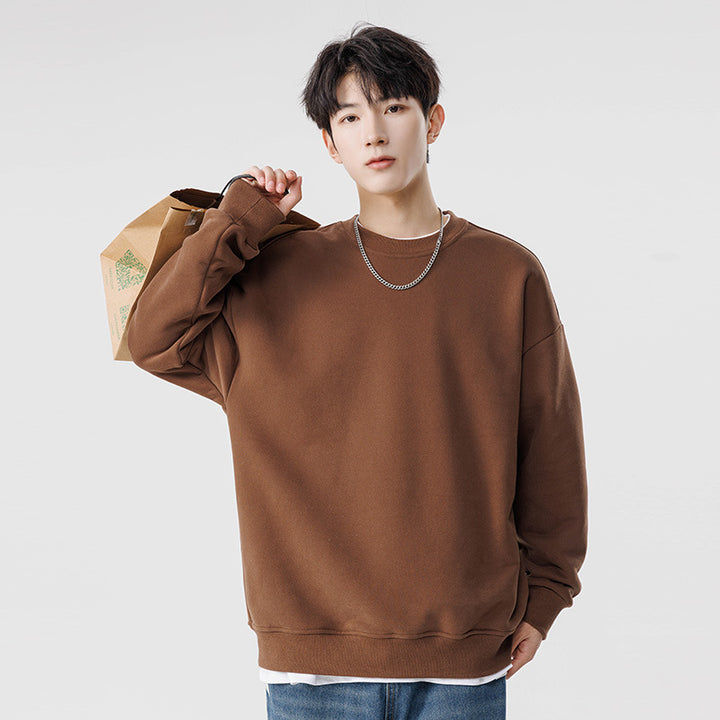 Unisex Oversize Crew Neck Sweatshirt made from heavy cotton blend with ribbed hem and raglan sleeves Drune