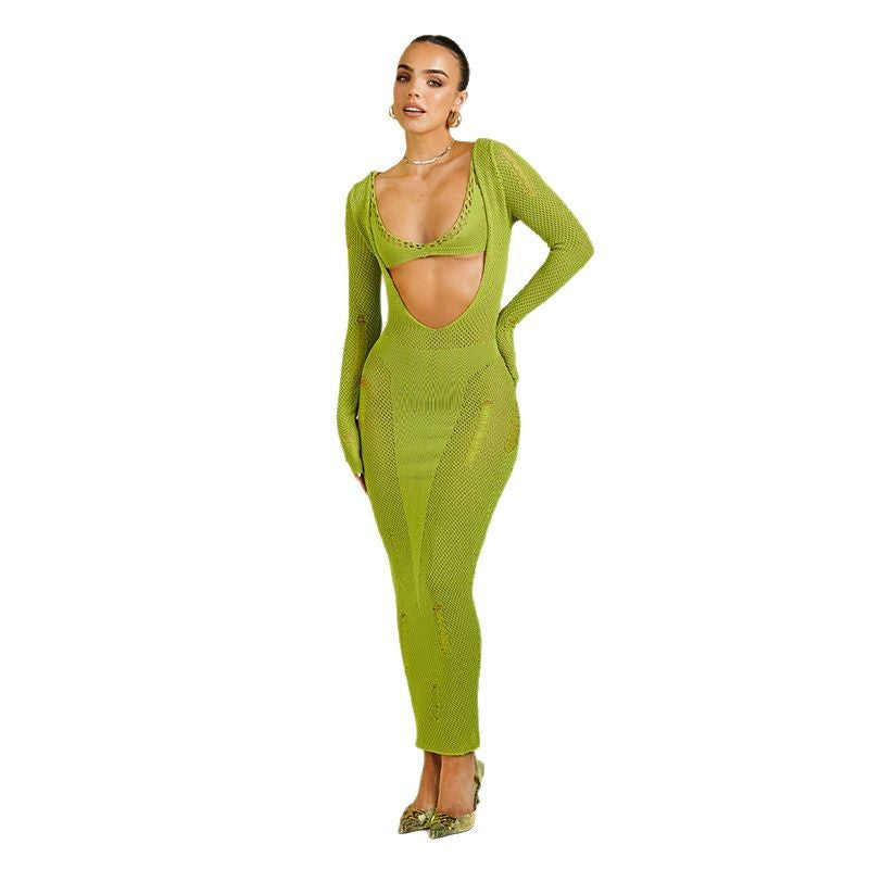 Women's tight-fitting net dress with cut-out details Mune Fashion