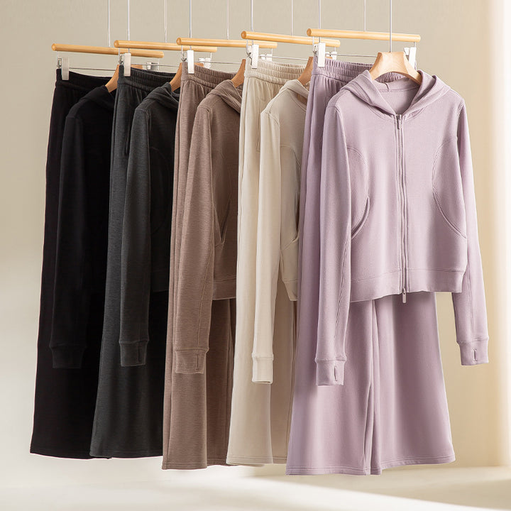Women Wide Comfort Pants with High Elastic Waistband and Side Pockets Mune Fashion