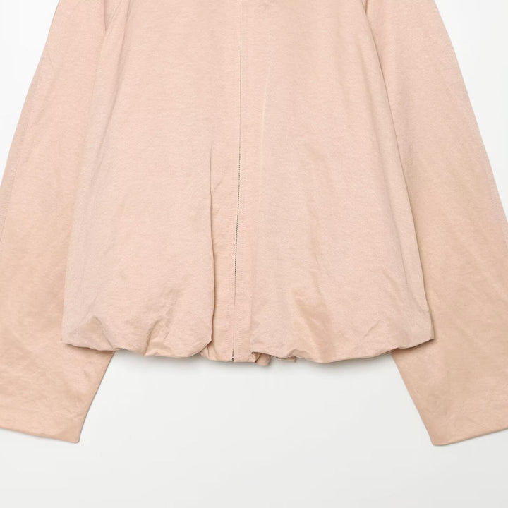 Women's Cropped Transitional Jacket with High Stand-up Collar and Raglan Sleeves Mune Fashion
