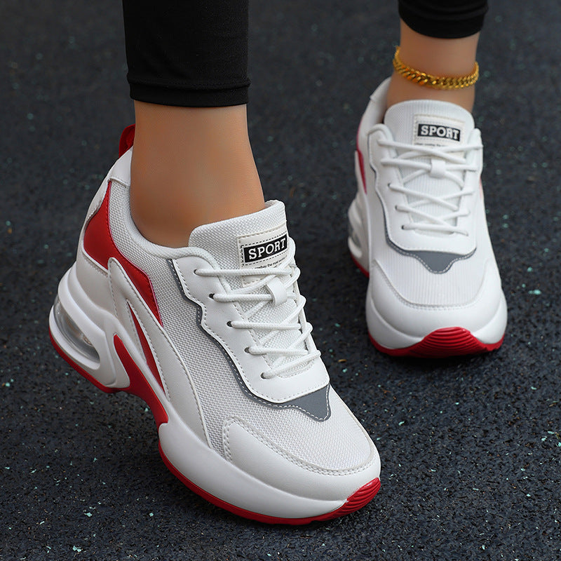 Women's air-cushioned platform sneakers with visible heel air capsule and breathable mesh Mune Fashion