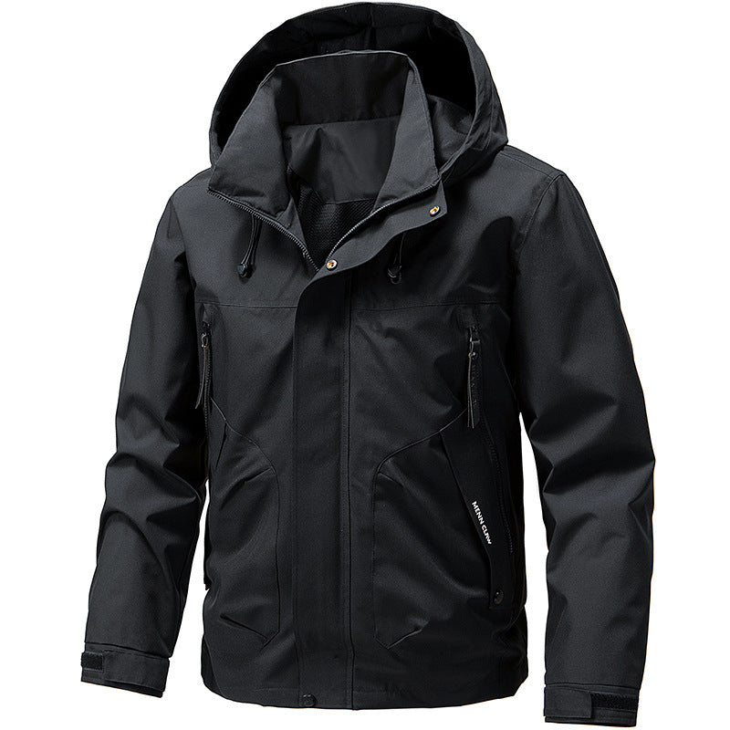 Men's technical hooded softshell jacket with adjustable hood and utility pockets Mune Fashion