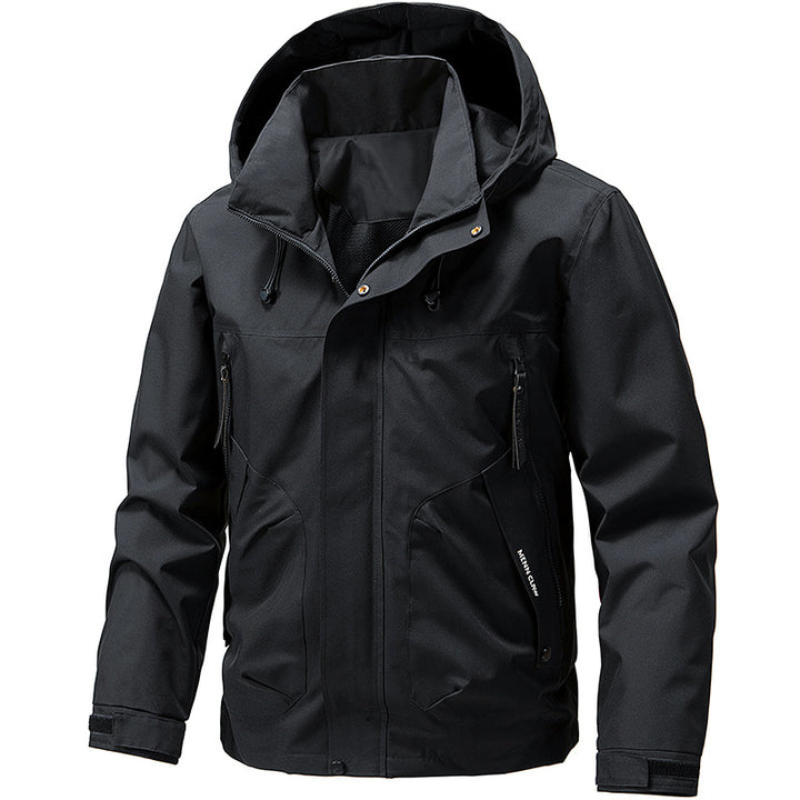 Men's technical hooded softshell jacket with adjustable hood and utility pockets Mune Fashion
