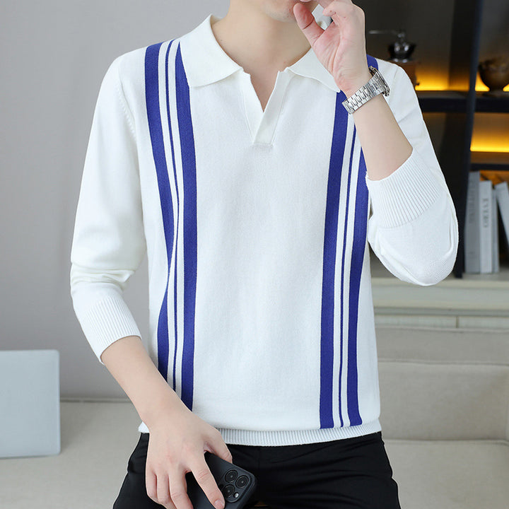 Men's Stylish Polo Knit Sweater Mune Fashion