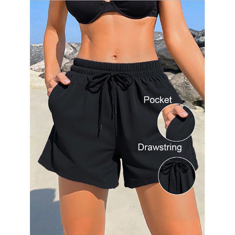 Women's Comfortable Swim Shorts with Elastic Waist Mune Fashion