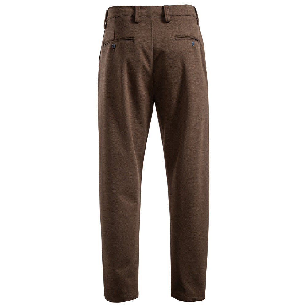 Men's pleated jogger-style trousers with drawstring, belt loops, and tapered cut Mune Fashion