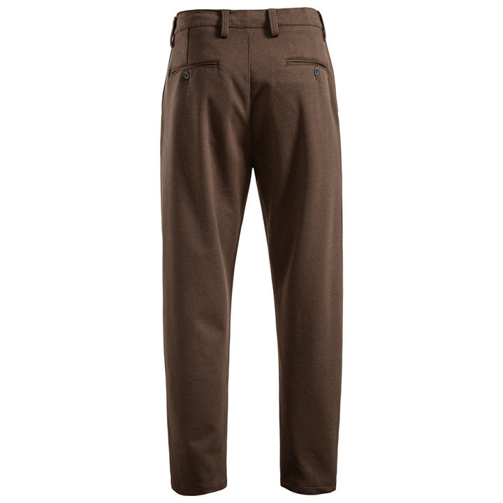 Men's pleated jogger-style trousers with drawstring, belt loops, and tapered cut Mune Fashion