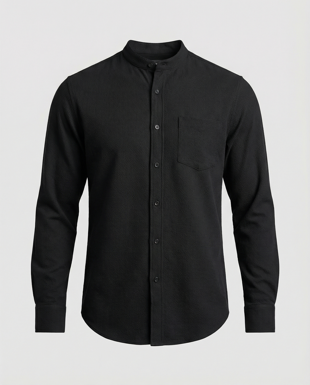 Men's Elegant Shirt with Stand Collar Mune Fashion
