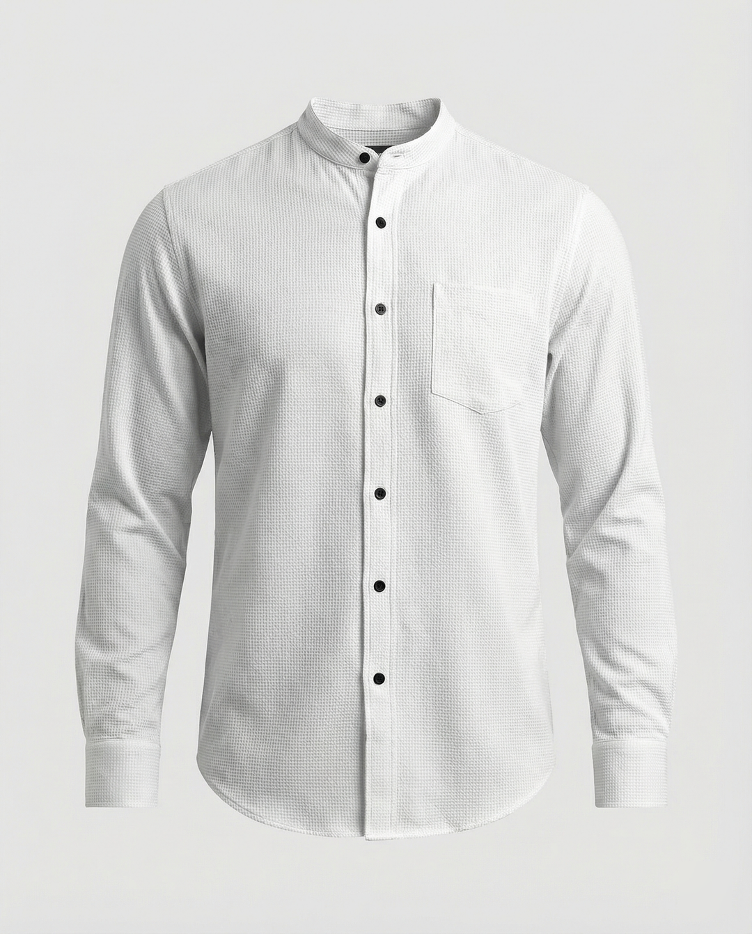 Men's Elegant Shirt with Stand Collar Mune Fashion