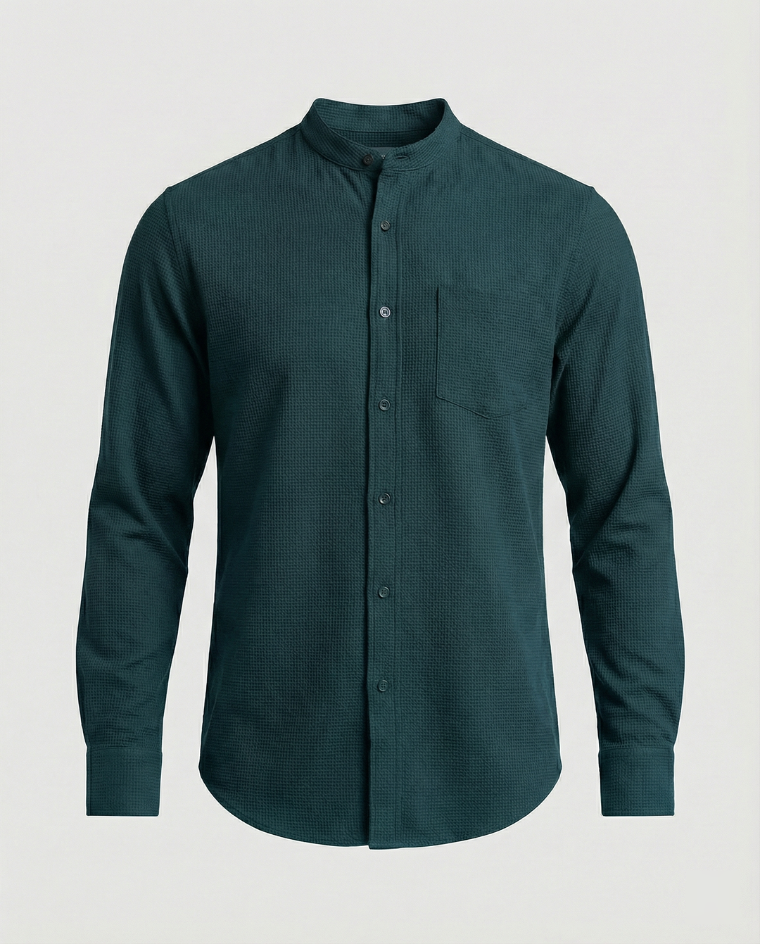 Men's Elegant Shirt with Stand Collar Mune Fashion