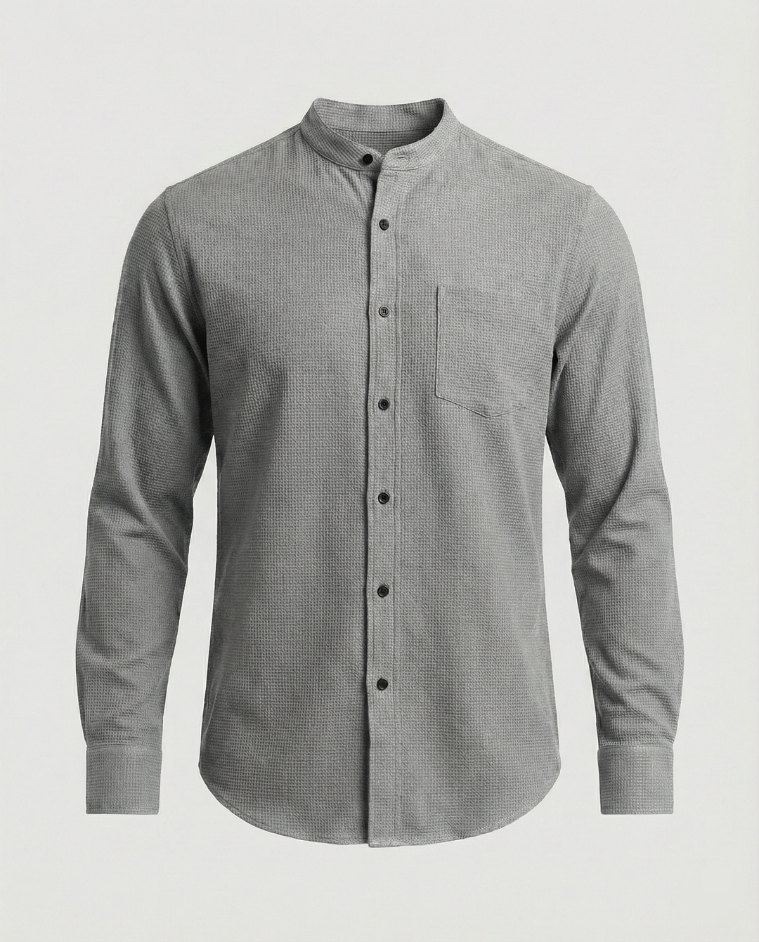 Men's Elegant Shirt with Stand Collar Mune Fashion
