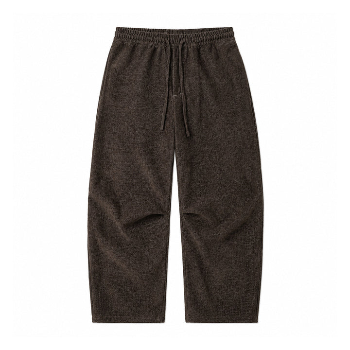 Ladies Wide Relaxed Pants in Denim Look with Elastic Waistband and Drawstring Mune Fashion