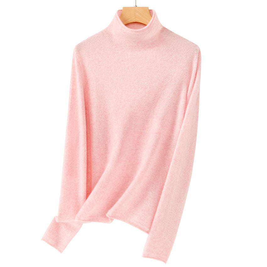 Ladies fine turtleneck sweater made of ultra-light fine knit with a slim silhouette Mune Fashion