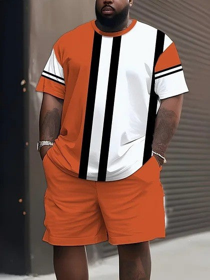 Men's casual leisure two-piece set with large smiley sunglasses print Mune Fashion
