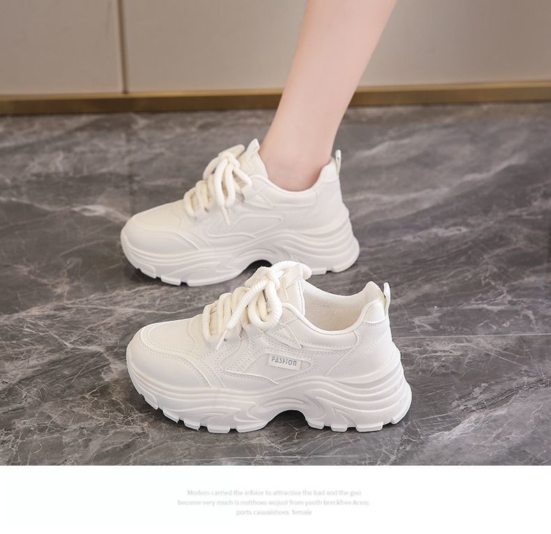 Ladies fashionable platform sneakers with breathable sole and non-slip outsole Mune Fashion