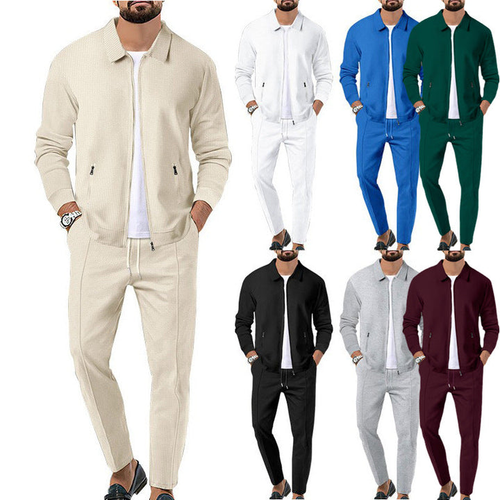 Men's Sporty Complete Set with Elegant Outer Jacket Mune