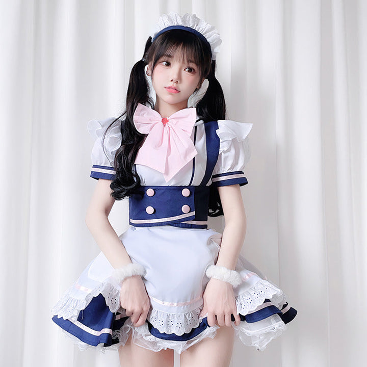 Ladies' costume dress in playful maid style with ruffles and bow details Mune Fashion