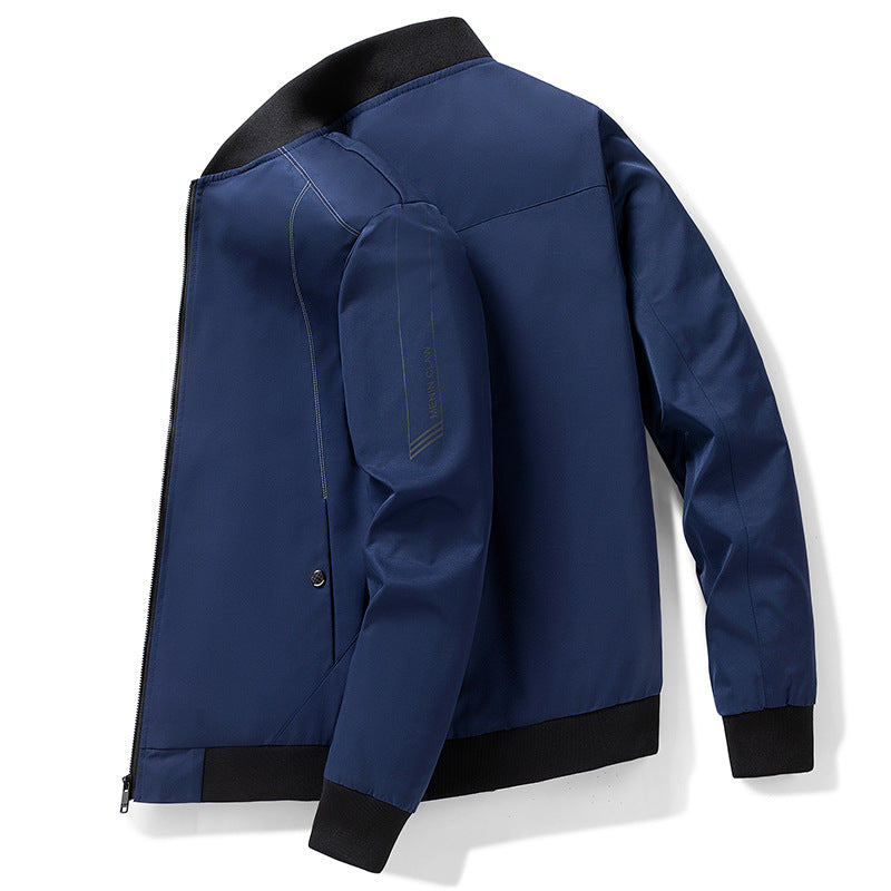 Men's Urban Slim Bomber Jacket with technical outer layer, ribbed cuffs and concealed zipper Mune Fashion