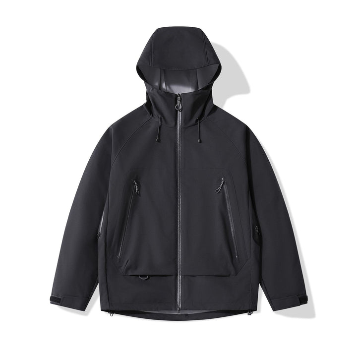 Men's technical insulating softshell jacket with hood and fleece inner collar Mune Fashion
