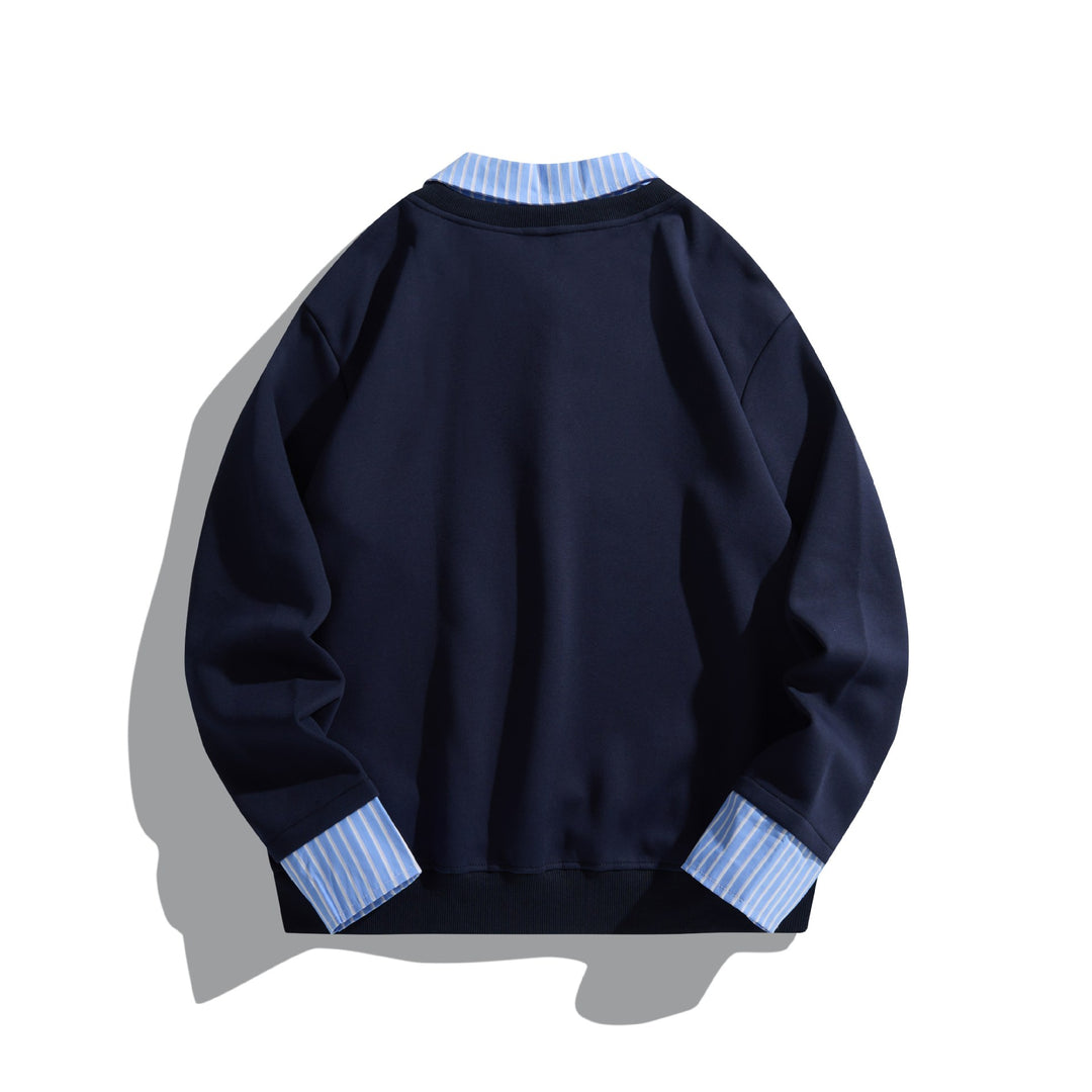 Unisex Oversize Layering Sweater with integrated shirt collar Mune Fashion