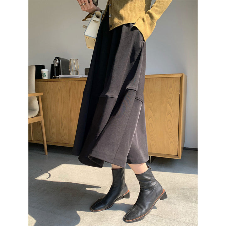 Women's High-Waisted Midi Skirt with Tiered Bell Silhouette Mune Fashion