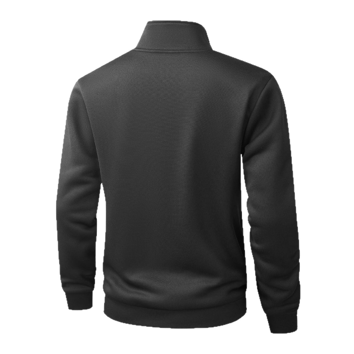 Men's Melange Zipper Fleece Jacket with Stand-Up Collar, Warming Texture & Contrast Zipper Mune Fashion