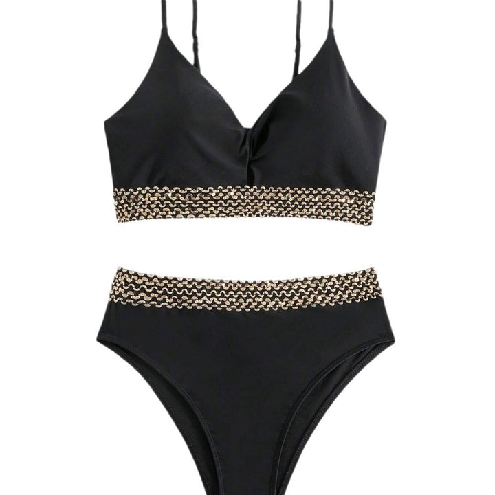 Women High-Cut Bikini with Elegant Chain Decoration Mune Fashion