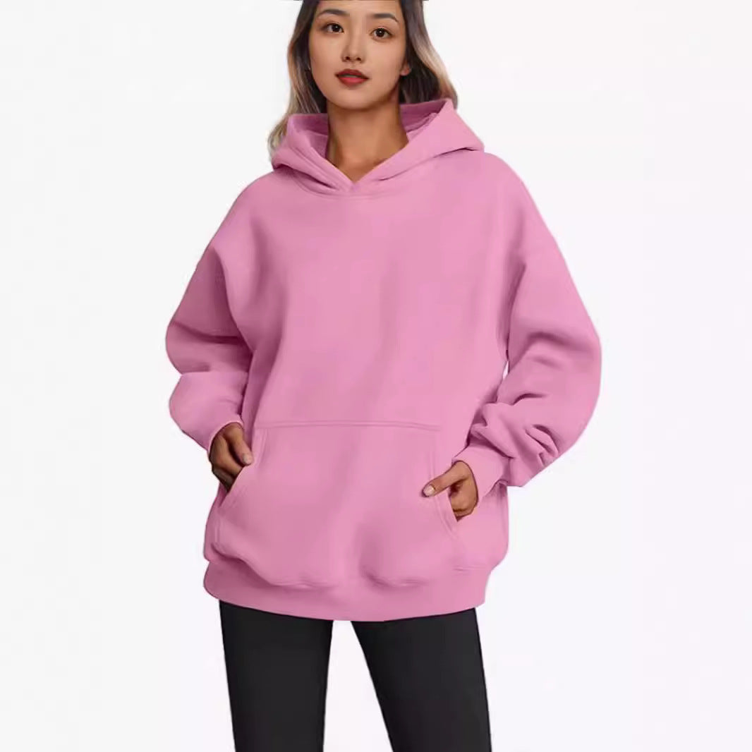 Women Longline-Oversize Hoodie with dropped shoulder, reinforced kangaroo pocket and ribbed hem Mune Fashion