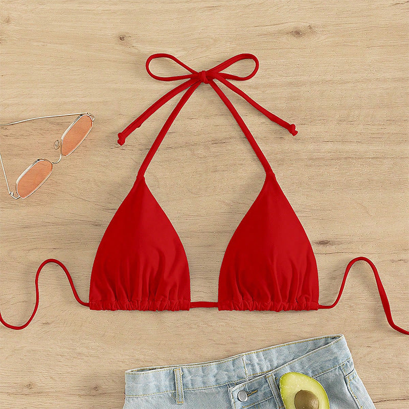 Women's Triangle Bikini with Adjustable Straps and Tying Details Mune Fashion
