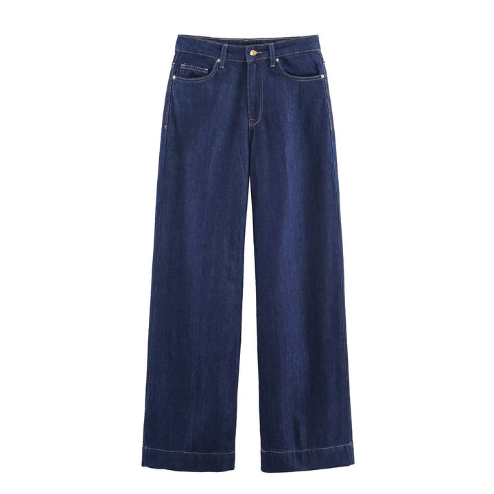 Women's 70+ high-waisted wide-leg jeans with a high waist and casual culotte silhouette Mune Fashion