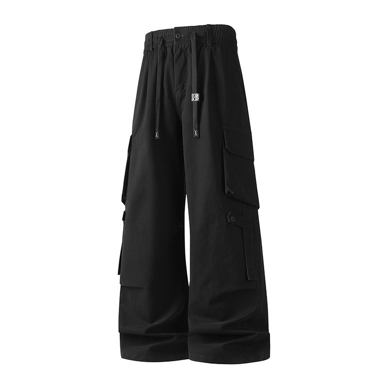 Herren Extraweite Baggy-Cargo-Hose mit Elastikbund, Tunnelzug und Mehrfach‑Utility‑Taschen Mune Fashion