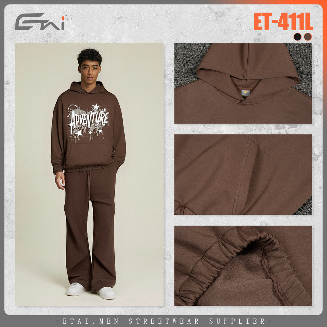 Unisex Oversized Hoodie with large graphic print, kangaroo pocket and elastic hem Mune Fashion