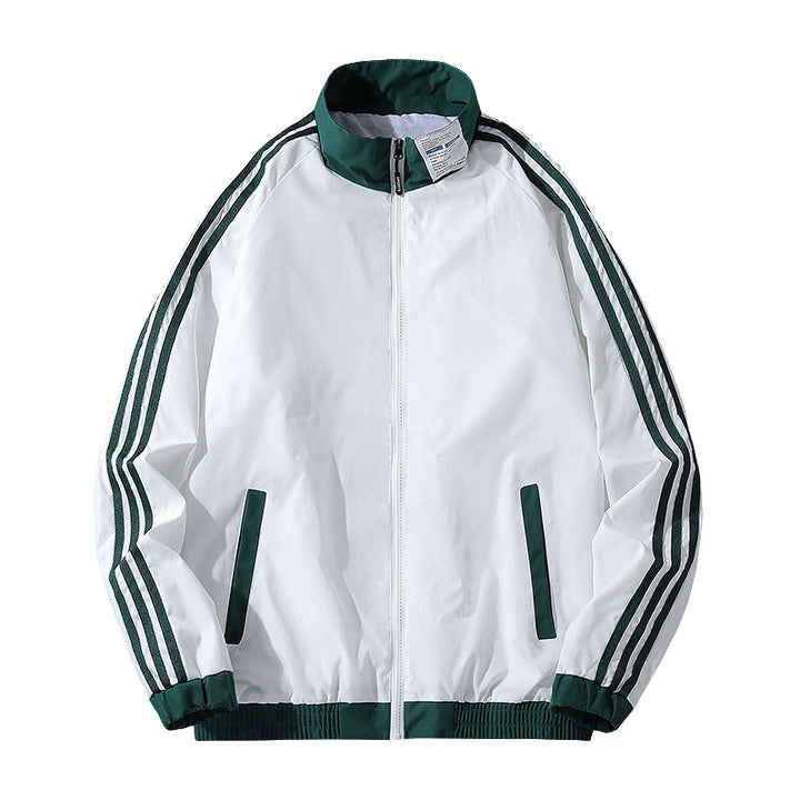 Men's sporty transitional jacket with zipper and side pockets Mune Fashion
