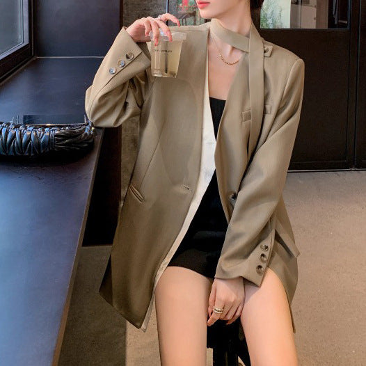 Women's Plus Size Blazer with Asymmetric Design Mune Fashion