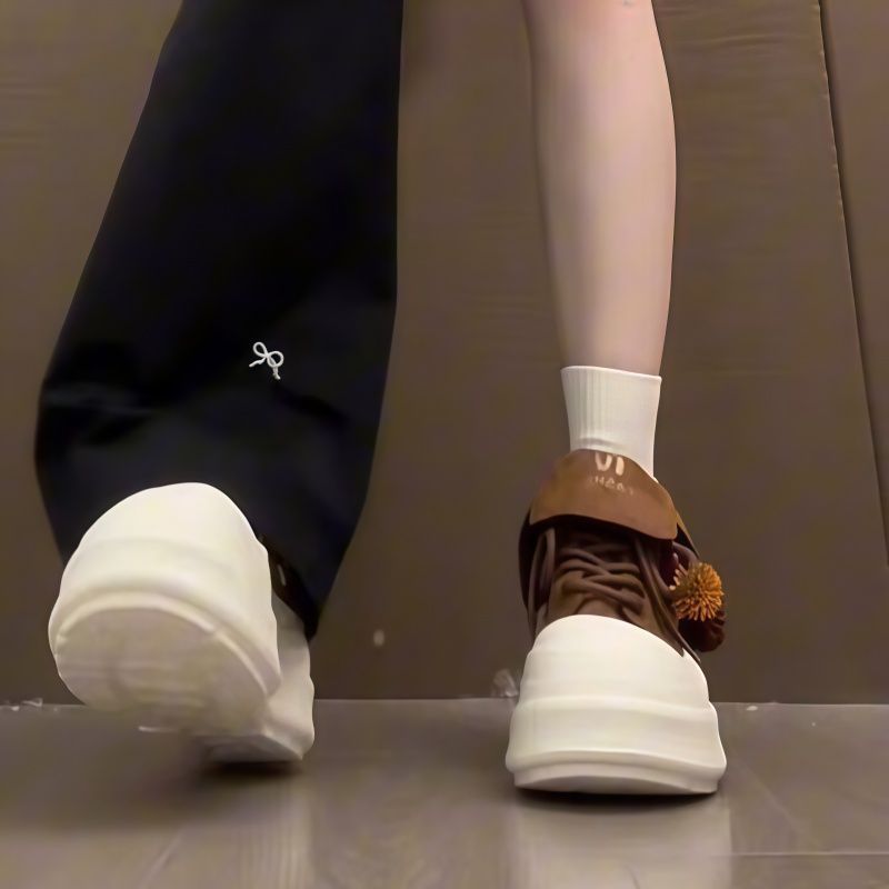 Women's Sporty Platform Sneakers with Playful Charms Mune Fashion