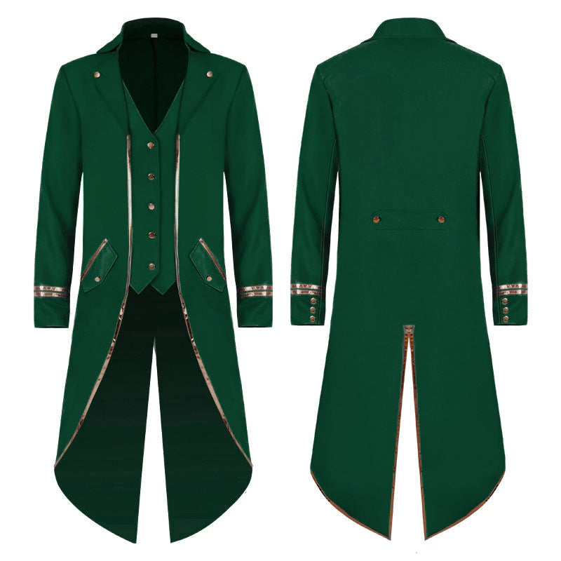 Women's longer tailored blazer coat with gold chain detail and single-breasted closure Mune Fashion
