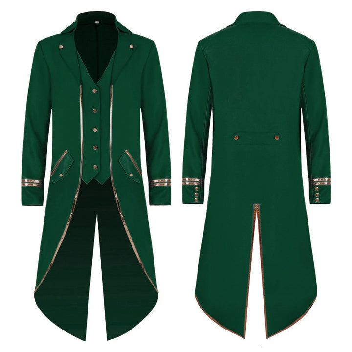 Women's longer tailored blazer coat with gold chain detail and single-breasted closure Mune Fashion