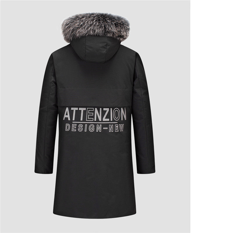 Men's Thermal Parka with Hood and Removable Faux Fur Trim Mune Fashion