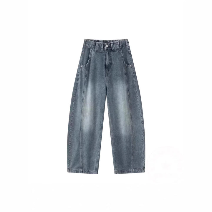 Women Wide-Cut Jeans with Unusual Used-Look Mune Fashion