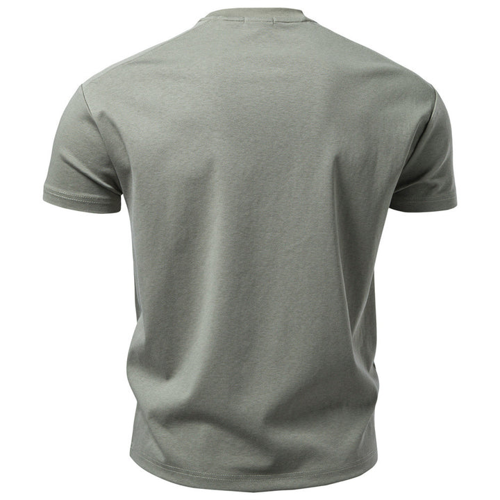 Men's nano classic cotton jersey round neck shirt with reinforced collar Mune Fashion