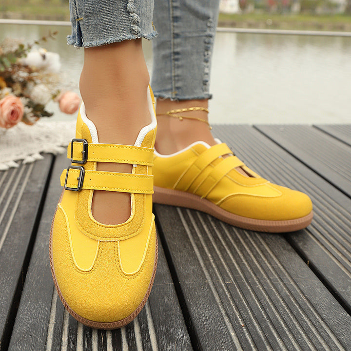 Women Comfortable Sneakers with Double Velcro Closure Mune Fashion