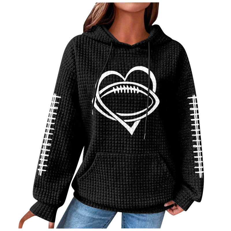 Women Comfortable Hoodie with Heart Design Mune Fashion