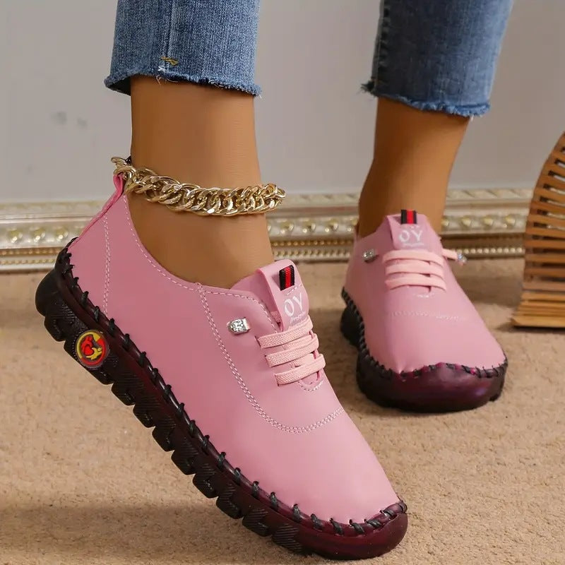 Ladies nan flexible foldable leisure sneakers with shock-absorbing profile sole Mune Fashion