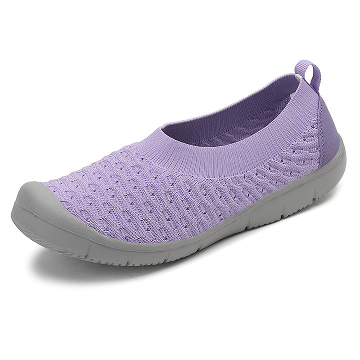 Women's breathable knitted ballerina slippers with reinforced toe cap, elastic entry, and flexible profile sole Mune Fashion
