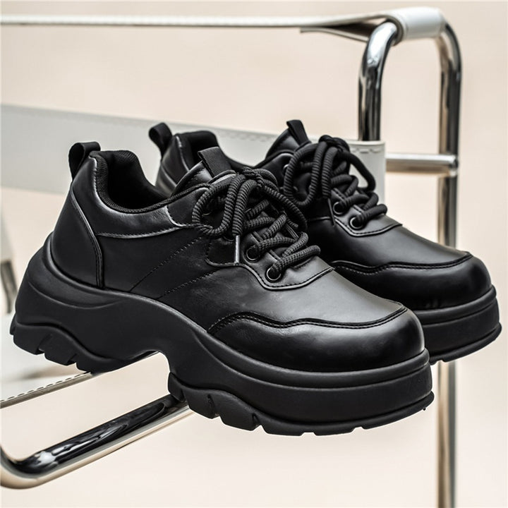 Ladies urban platform chunky sneaker with extra high cushioning, padded ankle collar, and grippy off-road profile sole Mune Fashion