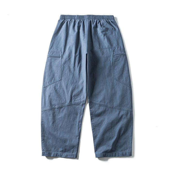 Men's Cropped Cargo Pants with Elastic Waistband, Drawstring and Zipper Pockets Mune Fashion